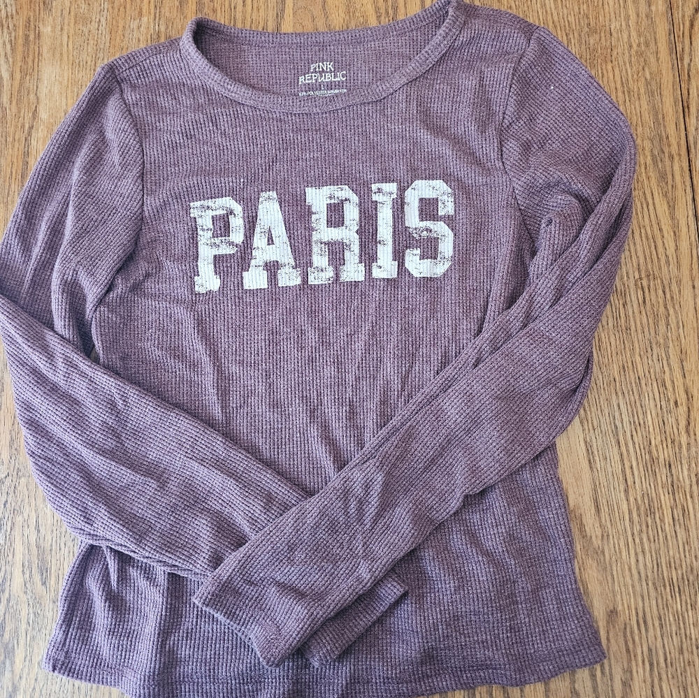 Pink Republic Mauve Long Sleeve Paris Tee